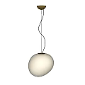Stylish Modern Two White Spherical Pendant Lights With Curved Black Hanging Cords