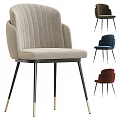 Modern Upholstered Single Chair with Vertical Tufted Back and Metal Legs in Multiple Color Options