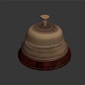 Elegant Home Furniture Decorative Brass Bell Featuring Wooden Base And Shiny Surface Design