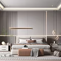 Modern Bedroom Interior Design With Comfortable Bed Bedside Tables And Pendant Lights
