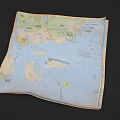Vintage Map Displaying Island Regions And Place Names With Detailed Markings