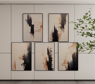 Modern Decorative Hanging Painting 3d model