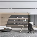 Modern Office Interior Design With Open Layout Desk Chairs Shelves And Sofa