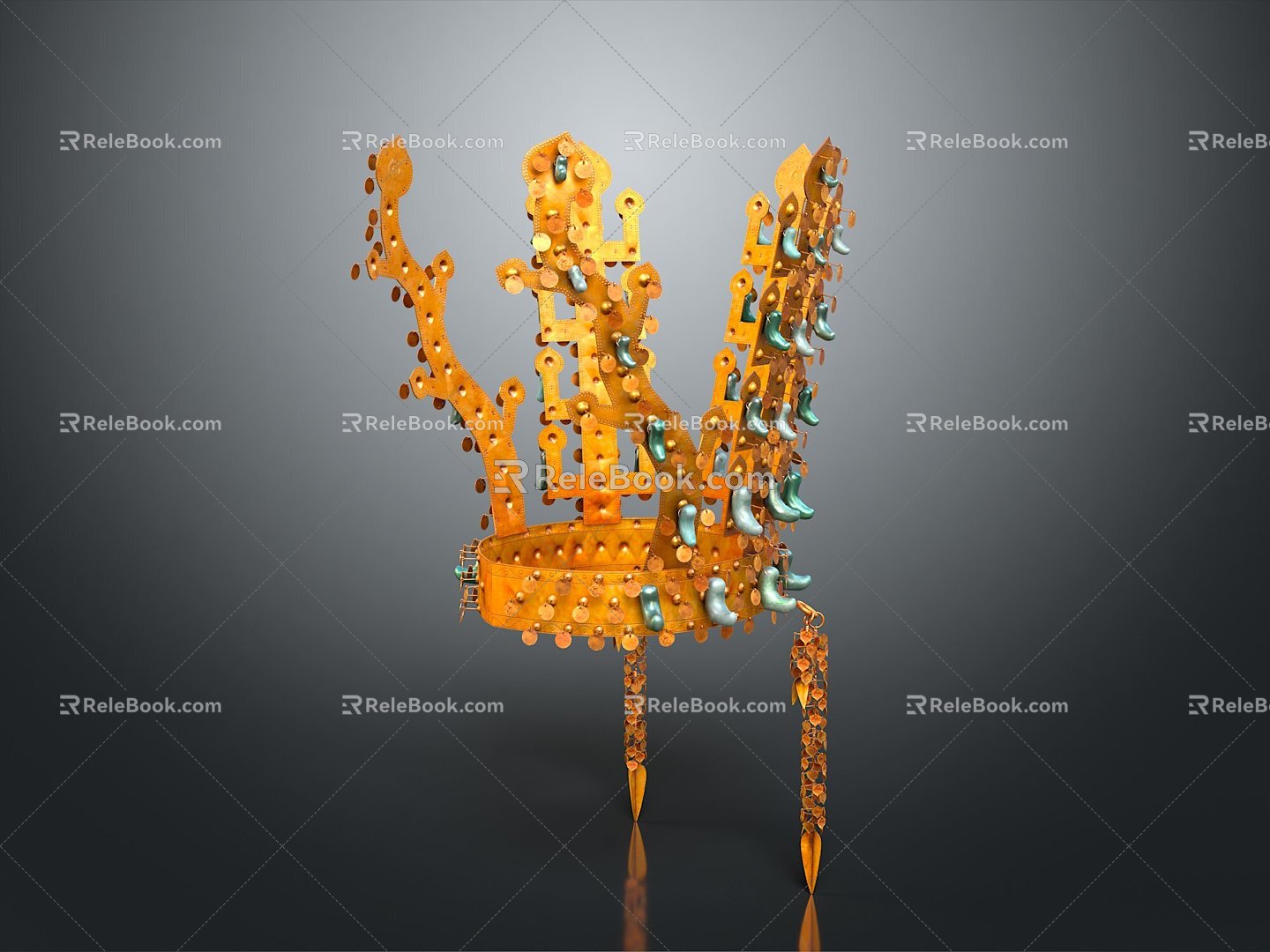 Modern Crown Crown Crown Crown Crown Home Ornaments 3d model