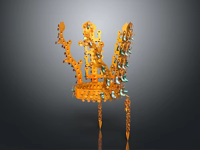 Exquisite Golden Jewelry Crown With Intricate Design Ornate Details And Gemstone Accents 3d model