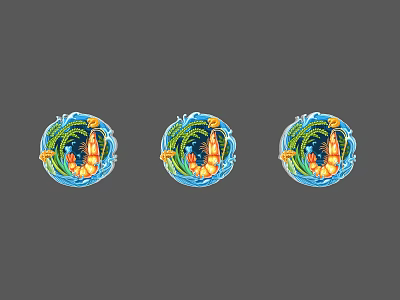 Colorful Round Wall Lamps With Vibrant Wavy Patterns And Decorative Design 3d model