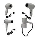 White Electric Hair Dryers With Different Styles For Daily Use And Power Cords