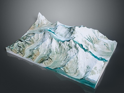 Geography, topography, mountain shape, ridge, ridge, valley, mountain range, canyon, geomorphology, mountain peak, mountain body 3d model