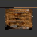 Rustic Open Wooden Crate With Slatted Design And Natural Wood Texture