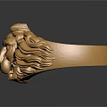 Gold Lion Head Ring Design with Detailed Craftsmanship and Shiny Finish