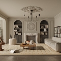 French Living Room 3d model