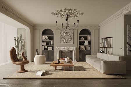 French Living Room 3d model