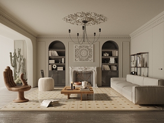 French Living Room 3d model