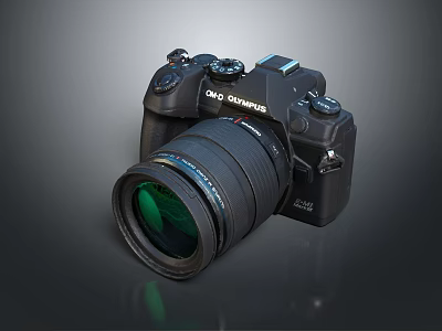 High Quality Olympus E520 Digital Camera With Professional Lens And Ergonomic Grip 3d model