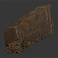 Handcrafted Wooden Carved Decorative Piece With Stone Texture And Intricate Details