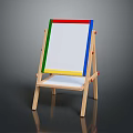Wooden Frame Colorful Border Computer Drawing Tablet With White Drawing Area And Tray