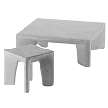Modern Concrete Coffee Tables With Minimalist Design And Different Sizes 3d model
