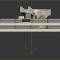 Parking Lot Interior Featuring Concrete Columns Yellow Black Warning Tape And Parking Lines