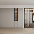 Light Luxury Simple Wardrobe 3d model