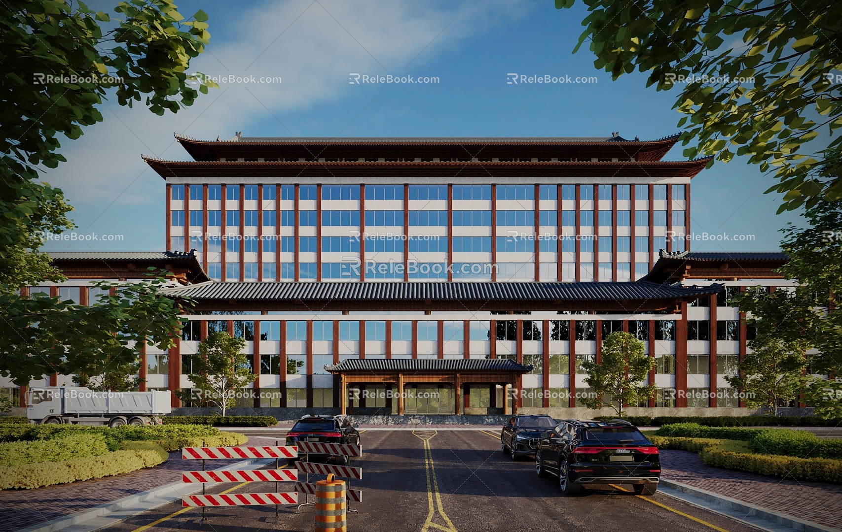 Chinese Office Building Multi-storey Office Building Building Office Building Public Building 3d model