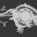 Game Movie Character Dragon Pillar With Coiled Dragons And Intricate Carvings