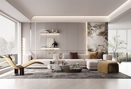 modern living room 3d model