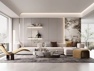 modern living room 3d model