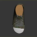 Everyday Camo Canvas Shoes With Gray Laces White Sole And Brown Insole
