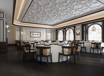 Dining Hotel Ballroom 3d model