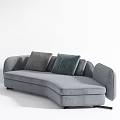 Comfortable Modern Multi Person Sofa With Various Colors And Decorative Pillows 3d model