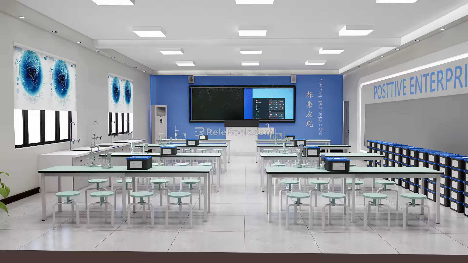 Modern Classroom Experimental Classroom 3d model