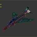 Dark Blue Military Fighter Jet With Sleek Body And Number 718 Design