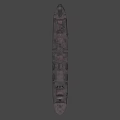 Vintage Cargo Ship With Weathered Hull Wooden Deck And Mast Structures Details