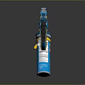 Stylish Blue and Yellow Gun Weapon Featuring Pirate Theme and Decorative Elements