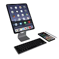 Sleek Tablet Setup With Adjustable Stand Wireless Keyboard And Stylus Pen