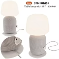 Modern Knitted Texture Table Lamp With White Lampshade And Base For Home Decor