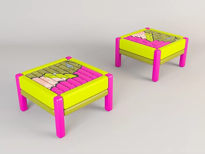 Home cartoon coffee table 3d model