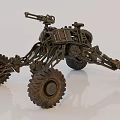 Advanced Mars Rover Mechanical Structure With Large Tires And Scientific Gear