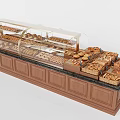Bread Cabinet Bread Grilled Nakajima Cabinet Bread Combination Bread Display Cabinet Container 3d model