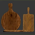 Wooden Cutting Boards with Various Shapes for Food Preparation in Kitchen