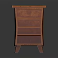 Wooden Entryway Console Side Cabinet With Open Shelves And Support Legs