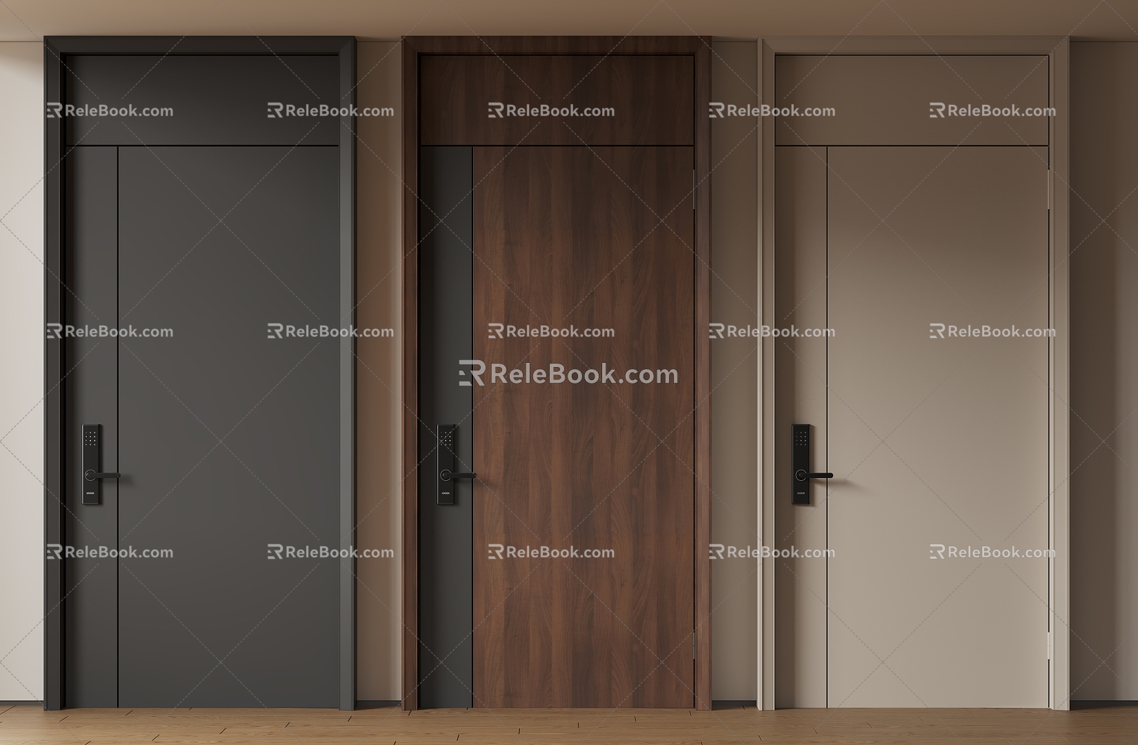 Modern Minimalist Entry Door Anti-theft Door Top Single Door Sub-mother Door Door Password Door 3d model