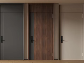 Modern Minimalist Entry Door Anti-theft Door Top Single Door Sub-mother Door Password Door 3d model