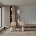 Modern table combination 3d model