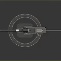 Military Artillery Equipment With Circular Rail Base And Long Barrel Mechanical Structure