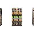 Supermarket shelf extension end rack 3d model