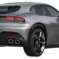 Silver Gray Ferrari Car With Modern Sleek Body And Black Wheels Design