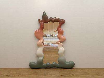 Art mirror decorative mirror shaped dressing mirror bedroom floor mirror 3d model