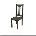 Rustic Wooden Chair With Vertical Slat Backrest For Home Furniture Decor