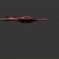 Vibrant Red And Pink Pterosaur With Large Patterned Wings And Long Tail